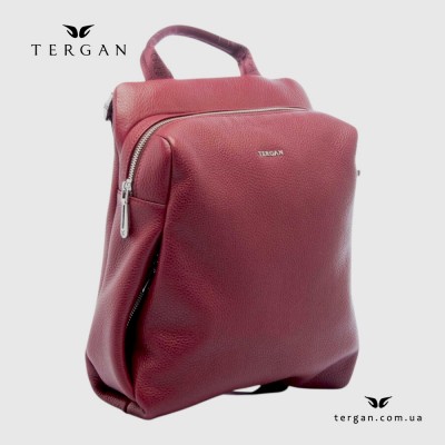 Женский кожаный рюкзак TERGAN 79384 BORDO FLOATER Бордовый