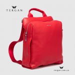 Женский кожаный рюкзак TERGAN 79384 KIRMIZI FLOATER (красный) для планшета и ноутбука до 13