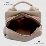 Женский кожаный рюкзак TERGAN 79384 KUM FLOATER, цвет таупе под ноутбук