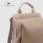 Женский кожаный рюкзак TERGAN 79384 KUM FLOATER, цвет таупе под ноутбук