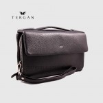 Клатч мужской (Барсетка)  TERGAN 2195 На 2 отделения на молнии и Верхней ручкой SIYAH LATIGO Черный