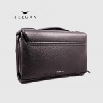 Клатч мужской (Барсетка)  TERGAN 2195 На 2 отделения на молнии и Верхней ручкой SIYAH LATIGO Черный