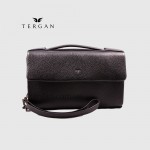 Клатч мужской (Барсетка)  TERGAN 2195 На 2 отделения на молнии и Верхней ручкой SIYAH LATIGO Черный