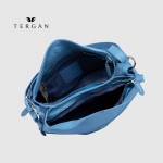 Сумка Женская Кожаная TERGAN 79450  MAVI FLOATER Голубой